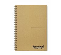 Silvine Luxpad Recycled A5 Hardback Wirebound Notebook - Lined (160 Pages) Kraft Covered