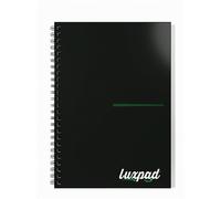 Silvine Luxpad Recycled Twin Wire Hardback Notebook A5 140 Page Ruled 100% Recycled Paper Black (Pack 5) - THBPINA5RE
