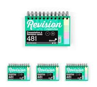 Silvine Luxpad Revision A6 Flash Cards - Lined (48 Cards) Assorted Colours (Pack of 4)