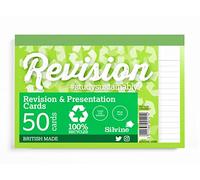 Silvine Luxpad Revision A6 Recycled Flash Cards - Lined (50 Cards) White, (CR50RE)
