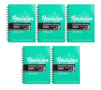 Silvine Revision Notebook Twinwire A4 Green (Pack 5) EX751