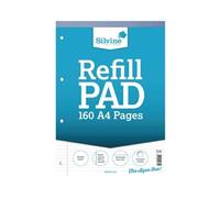 Silvine Narrow Feint Ruled Headbound Refill Pad 160 Pages A4 (6 Pack)