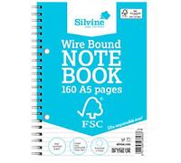 Silvine Notebook A5 Hardback Blue Pack of 5