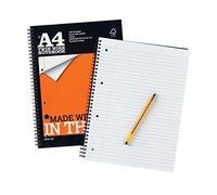 Silvine Notebook Wirebound Perforated Punched Ruled 160pp 75gsm A4 Ref TWPA4 [Pack of 6], Orange & Black