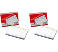 Silvine Petty Cash Voucher 100 Sheets, red, 5x4 (Pack of 2)