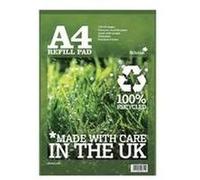 Silvine Premium A4 Refill Pad Recycled Ruled 120 Pages Green (Pack 5)