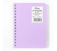 Silvine Premium A5 Notebook 280 Lined Pages 100gsm Thick Paper with Durable Waterproof Covers for Office, Students, Professionals [Purple]
