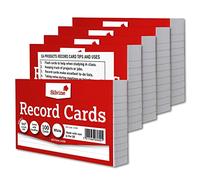 Silvine Record Card Bulk Pack of 500 | 5 x 100 5x3” White Lined with Headline - Size Small 127 x 76mm with EAP Tips and Ideas