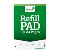 Silvine A4 Refill Pad Narrow Ruled 160 Pages Green (Pack 6) - A4RPNF