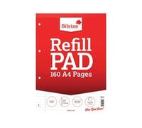 Unbranded Apparel Refill Pad A4 - Headbound Perforated Feint Ruled Margin 160pp 75gsm - Pack 6