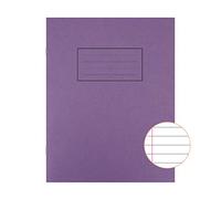 Silvine School Exercise Book Lined with Margin - 48 Pages 203x165mm [Pack of 10] purple