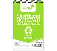 Silvine Shorthand Notebooks 160 Lined Pages 100% Recycled