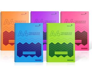 Silvine Single A4 160 Pages Twin Wire Notebook With Durable Wipe Clean Cover