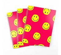 Silvine Smiles A4+ Spiral Notebook Pack of 3 - 90gsm Lined Paper with 120 Pages for School, University, Study & Office