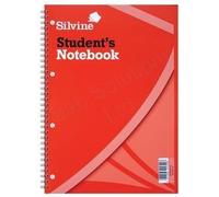 Silvine Student Spiral Notebook Wirebound Soft Cover Ruled Punched 120 Pages 210x297mm Ref 141 [Pack 12]
