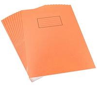 Silvine SV43514 Exercise Book, Orange, 5 mm Squares, A4 (Pack of 10)