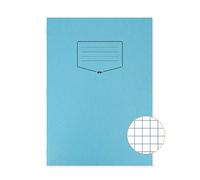 Silvine Tough Shell A4 Exercise Book, 80 Pages 7mm Squares, Blue Laminated Cover [Pack of 50]