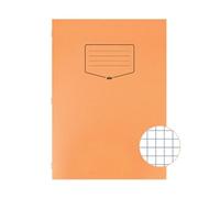 Silvine Tough Shell Exercise Book A4 7mm Squares Orange (25 Pack)