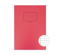 Silvine Tough Shell Exercise Book A4 Ruled with Margin Red (25 Pack)
