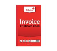 Silvine Triplicate Invoice Book 210x127mm (6 Pack)