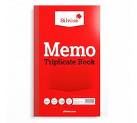Silvine Triplicate Memo Book - Numbered 1-100 with Index Sheet (210 x 127mm)