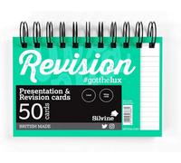 Silvine Twinwire White 50 Pack Lined Revision And Presentation Cards