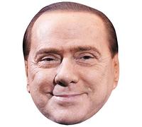 Silvio Berlusconi (Smile) Celebrity Mask, Flat Card Face, Fancy Dress Mask