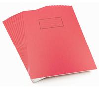 Silvo Silvine A4 Red Exercise Book, Lined With Margin - 80 Pages (Pack Of 10)