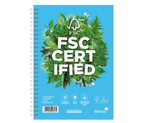 Silvo Silvine A5 Premium Fsc Wirebound Notebook - Ruled Feint, 160 Pages Of Fsc Certified Paper. Ref R203 Pack Of 5