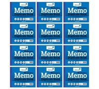 Silvine Memo Book Carbonless Duplicate 102 x 127 mm Numbered 1-100 Pack of 12