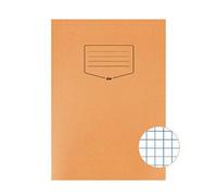 Silvo Silvine Tough Shell Exercise Book A4 7mm Squares Orange Pack Of 25