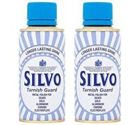 Silvo Tarnish Guard Metal Polish for Long-Lasting Shine | All-Purpose Metal Polish for Silver, Gold, Aluminum, Chrome & Electroplate (Pack of 2, 175ml each)