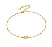 Silvora Personalized Custom Gold Ankle Bracelet for Girls 18K Gold Sterling Silver Foot Chains Jewelry Anklet for Ladies-Golden