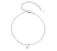 Silvora S925 Sterling Silver Bracelet for Women, Initial Charm Bracelet, Adjustable Hand Chain Letter A-Z Jewellery Gift for Women Girls Sisters Friends Mom Daughter with Gift Box