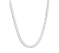 Silvora S925 Sterling Silver Chain Mens, 5mm Hypoallergenic Sturdy Cuban Curb Chain Necklace 20 inches Hip Hop Jewellery for Men Women Boy
