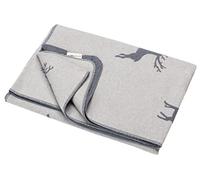 SILVRETTA Flanell-Allzweckdecke "Hirsche allover" filz 140/200