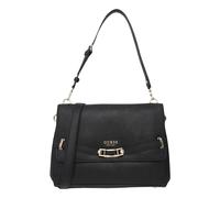 GUESS Women's Silvye Flap Shoulder Bag, Black, One Size