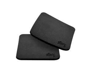 Silwy Black Square Metal Nano-gel Pads (Coasters) for Magnetic Glasses - 2 Pack