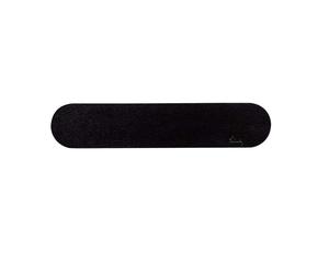 Silwy Leather Metal Strip For Glasses, Pins and Hooks - Black Leather - 25 cm