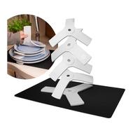 Silwy® Magnetic Adapter Bundle (Set of 5) Including Metal Nano Gel Mat Black for Existing Plates, Bowls, Kitchen Utensils, Pots, Pans and Much More - Set Ready to Use Magnetic Sandwich for