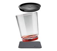 Silwy® Magnetic Drinking Cup in Ready Red with a Leak-Proof Lid and a Metal Nano Gel Pad for Stable Placement and Transport - Perfect for Camping and Boating