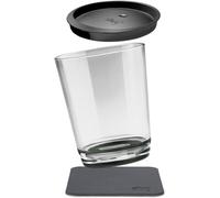 silwy Magnetic drinkware - Non-Slip, Shatter-Proof Plastic Cup with an Integrated Magnet, a Metallic Coaster and a lid - for Camping, Boating, Children - Made in Germany - The Classic