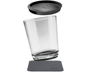 silwy Magnetic drinkware - Non-Slip, Shatter-Proof Plastic Cup with an Integrated Magnet, a Metallic Coaster and a lid - for Camping, Boating, Children - Made in Germany - The Classic