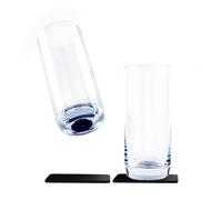 Silwy® Magnetic Glasses, Fine Crystal Glasses with Perfectly Integrated Magnet and Metallic Nano Coasters (LONGDRINK SLIM)