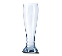 Silwy® Magnetic Glasses, Fine Crystal Glasses with Perfectly Integrated Magnets and Metallic Nano Gel Coasters (Wheat Beer // 0.5 Litre)