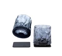 silwy Magnetic System, high-tech Plastic Glasses and Metal-Nano-Gel-Pads - Camping, Boat and Yacht Accessories (Tumbler/0.25 l/Set of 2 /Grey)