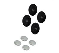 Silwy Power Bundle consisting of 4 power magnets including 8 adhesive pads and 4 metal nano gel pads in 7.5 cm black - flexible application, perfect for home, office, camping and boat