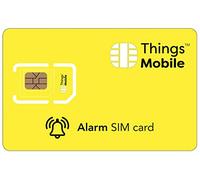 SIM Card for ALARM and ANTI-THEFT - Things Mobile - Global Coverage, GSM/2G/3G/4G Multi-Operator Network, No Fixed Costs, No Expire, Competitive Rates. 50 € Credit Included +10 € Free