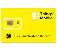 SIM Card for Kids SMARTWATCH - Things Mobile - with Global Coverage and Multi-Operator GSM/2G/3G/4G LTE Network, No Fixed Costs, No Expiration Date and Competitive Rates, No Credit Included