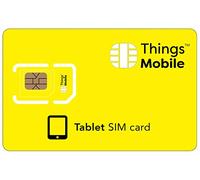 SIM Card for Tablet/Tablet - Things Mobile - with Global Coverage and Multi-Operator Network GSM/2G/3G/4G, No Fixed Costs. 10€ Credit Included